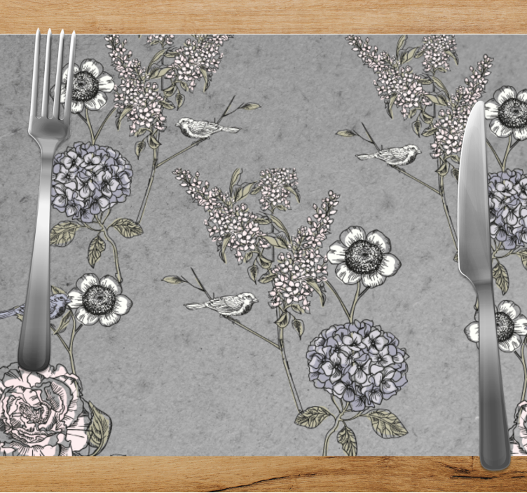 Originele placemat botanisch accent element - TenStickers