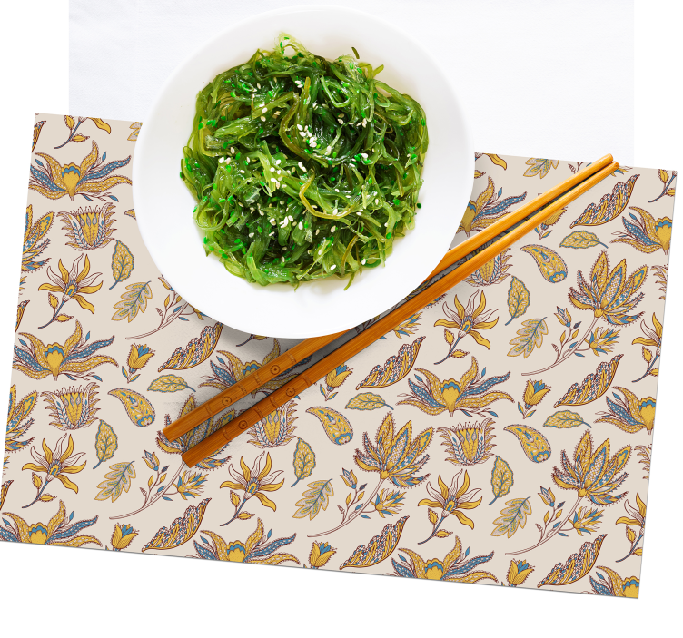 Originele placemat botanisch bladeren patroon - TenStickers