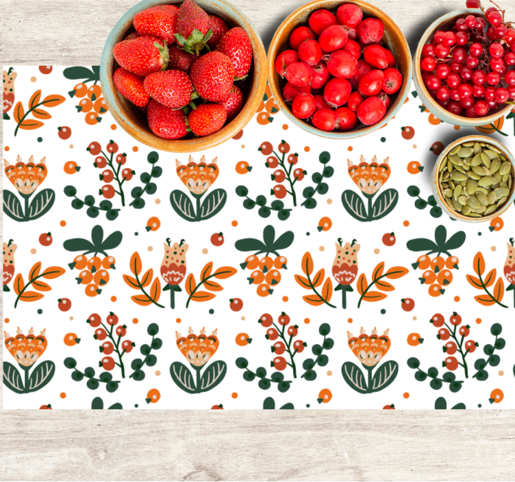 Originele placemat botanische arrangement met bladeren - TenStickers