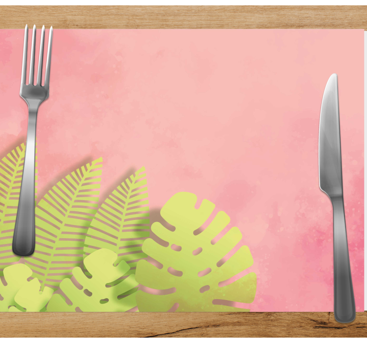 Originele placemat botanische bladarrangement - TenStickers
