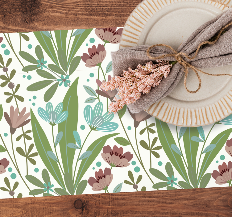 Originele placemat botanische bladeren print - TenStickers
