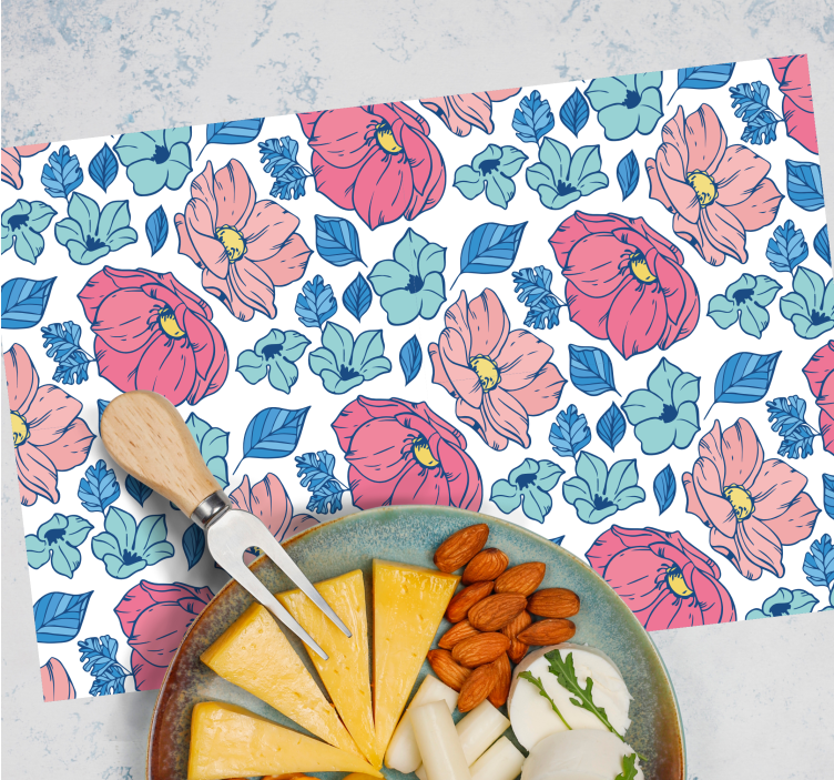 Originele placemat botanische kunstwerk - TenStickers