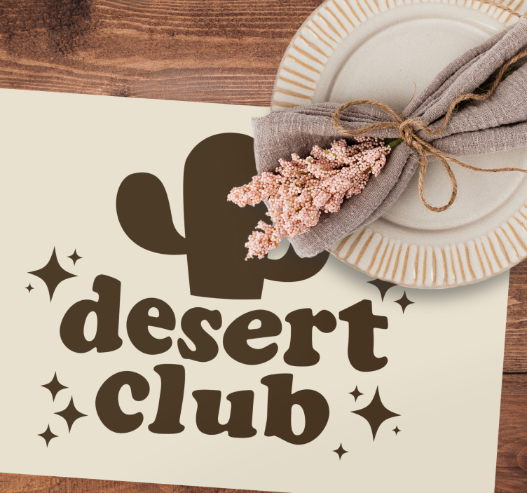 Originele placemat cactus club ontwerp - TenStickers