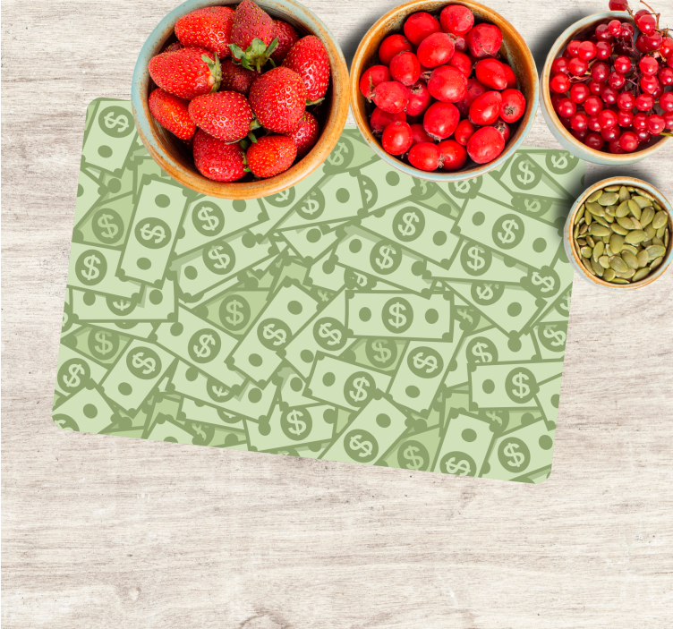 Originele placemat cash pattern laag - TenStickers