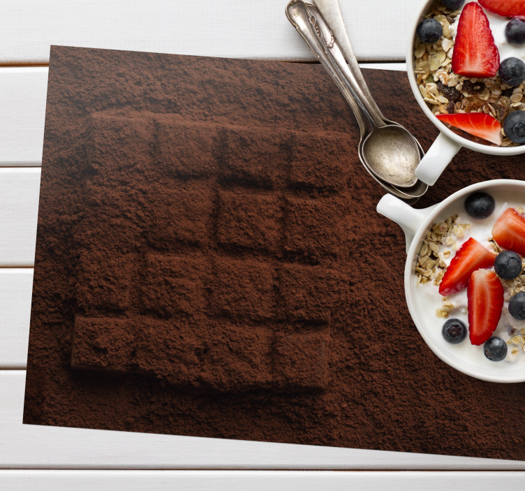 Originele placemat chocoladepoeder textuur - TenStickers