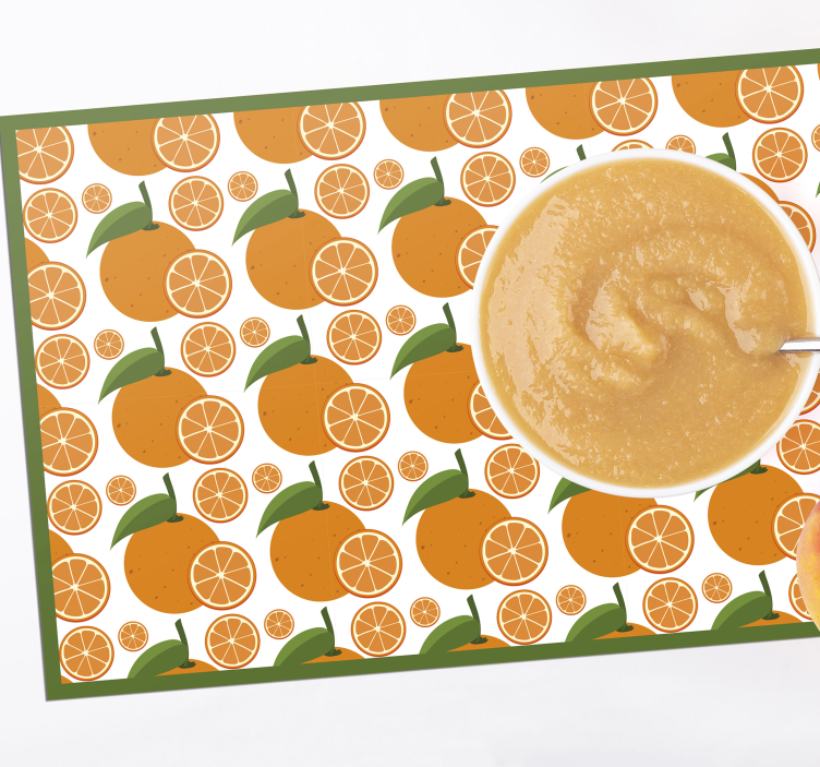 Originele placemat citrus wedge arrangement - TenStickers