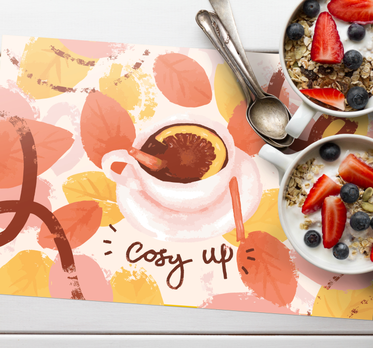 Originele placemat cozy koffiekopje - TenStickers