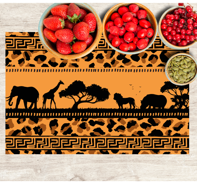 Originele placemat dieren silhouet thema - TenStickers