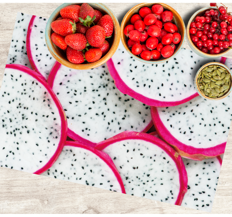 Originele placemat dragon fruit schijf - TenStickers