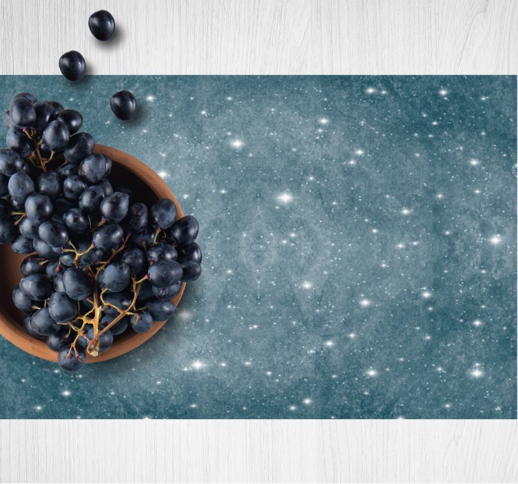 Originele placemat druiven in kom - TenStickers