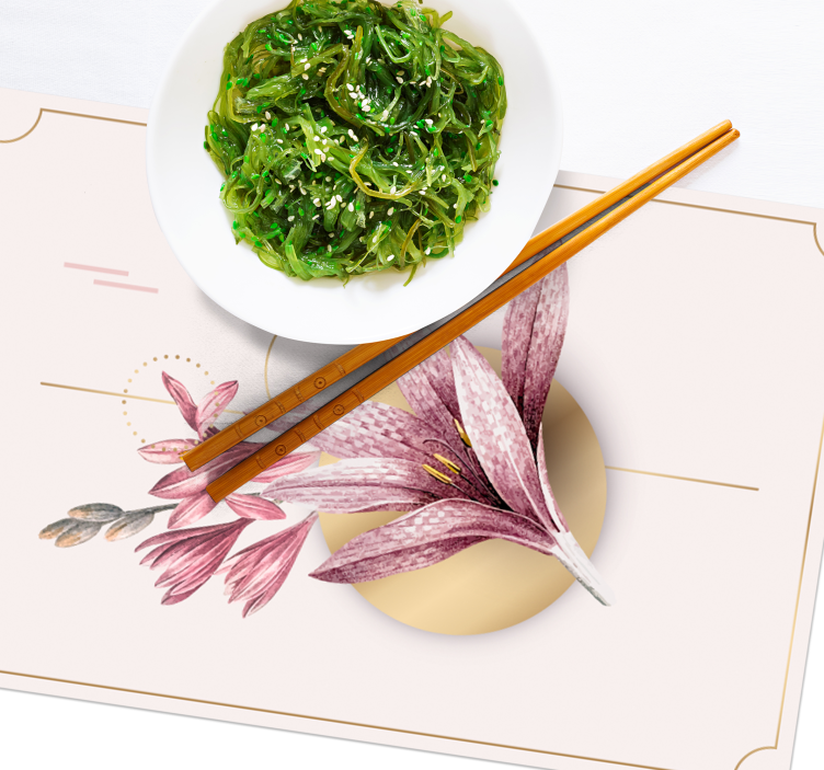 Originele placemat elegant bloemarrangement - TenStickers
