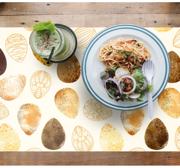 Originele placemat elegant eieren motief - TenStickers