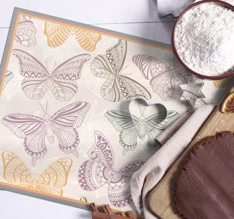 Originele placemat elegant vlinderpatroon - TenStickers