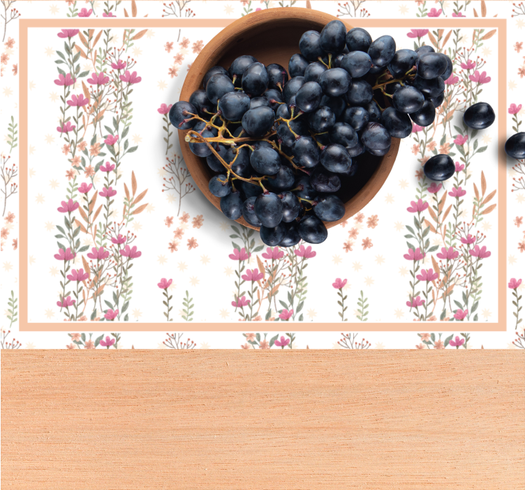 Originele placemat elegante botanische compositie - TenStickers