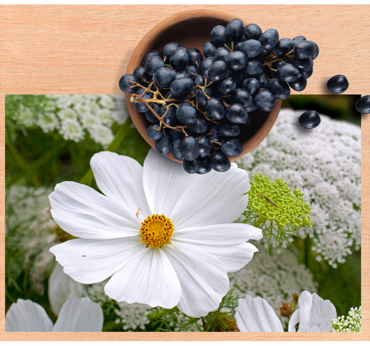 Originele placemat elegante witte bloesem - TenStickers