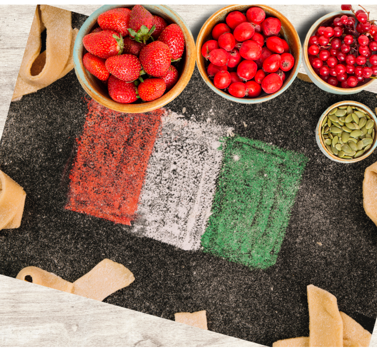 Originele placemat italiaanse vlag culinaire - TenStickers