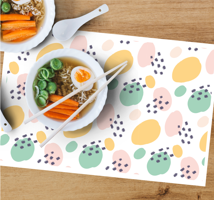 Originele placemat kleurrijk abstract element - TenStickers
