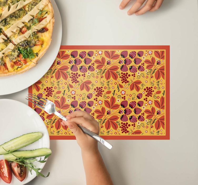 Originele placemat kleurrijk bloemenpatroon - TenStickers