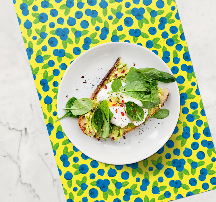 Originele placemat kleurrijk bosbessenpatroon - TenStickers