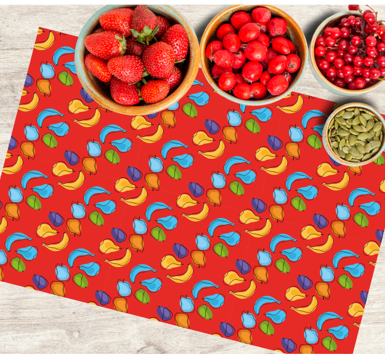 Originele placemat kleurrijk fruitpatroon - TenStickers