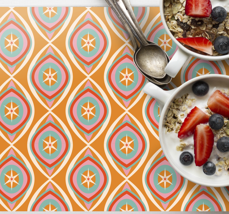 Originele placemat kleurrijk sterrenpatroon - TenStickers