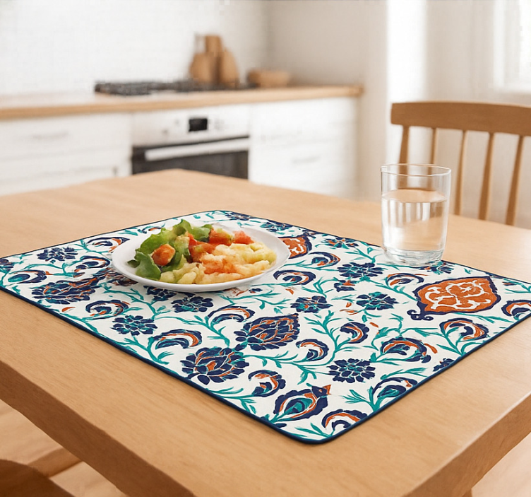 Originele placemat kleurrijke geometrische bloem mandala's - TenStickers