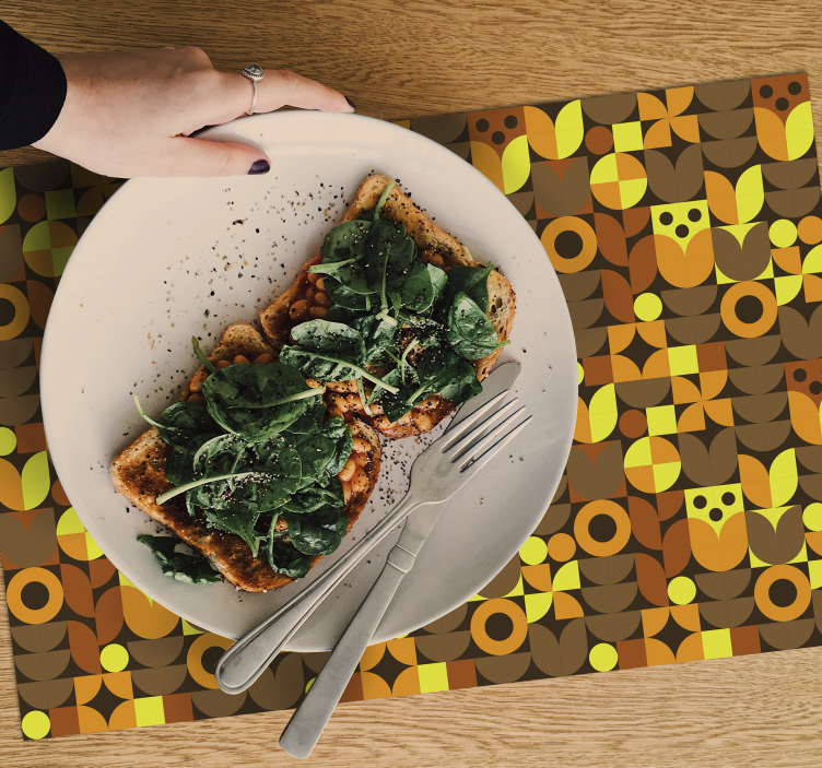 Originele placemat kleurrijke geometrische patronen - TenStickers