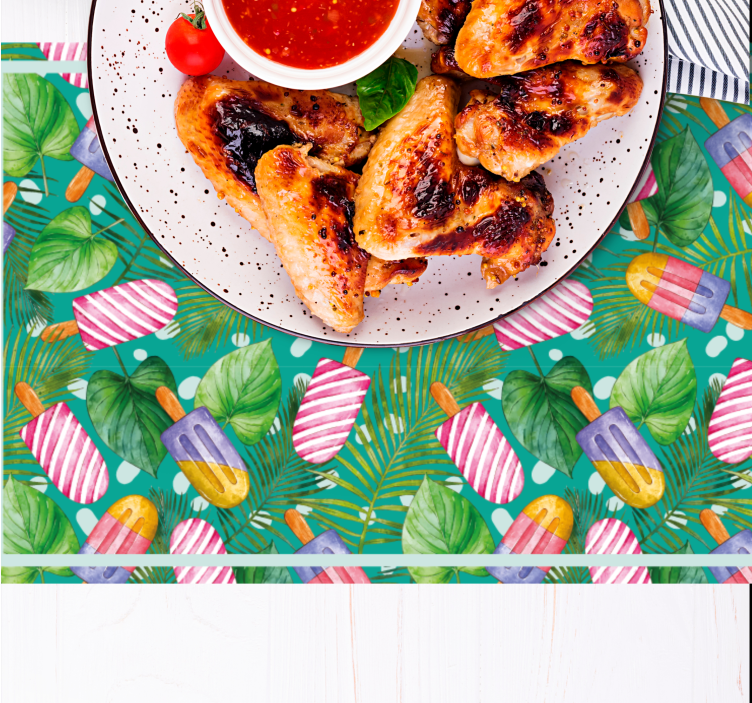 Originele placemat kleurrijke ijsjes - TenStickers