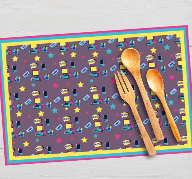 Originele placemat kleurrijke sterrenprint - TenStickers