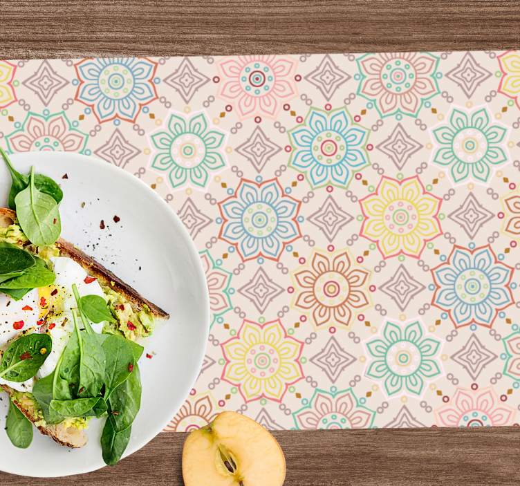 Originele placemat levendig botanisch patroon - TenStickers