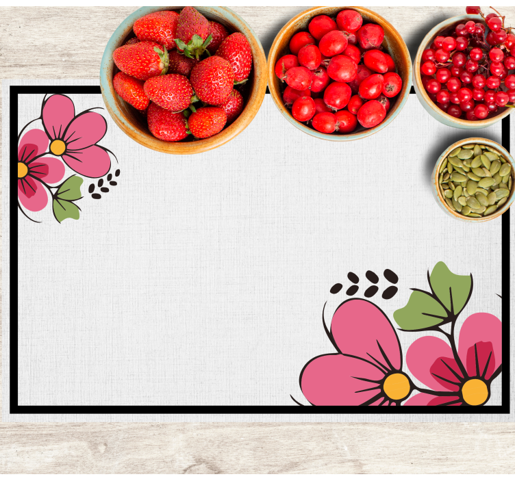 Originele placemat met bloemenpatroon ontwerp - TenStickers