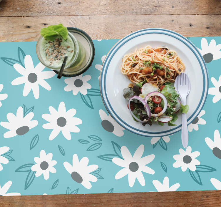 Originele placemat met bloemenprint tafelkleed - TenStickers