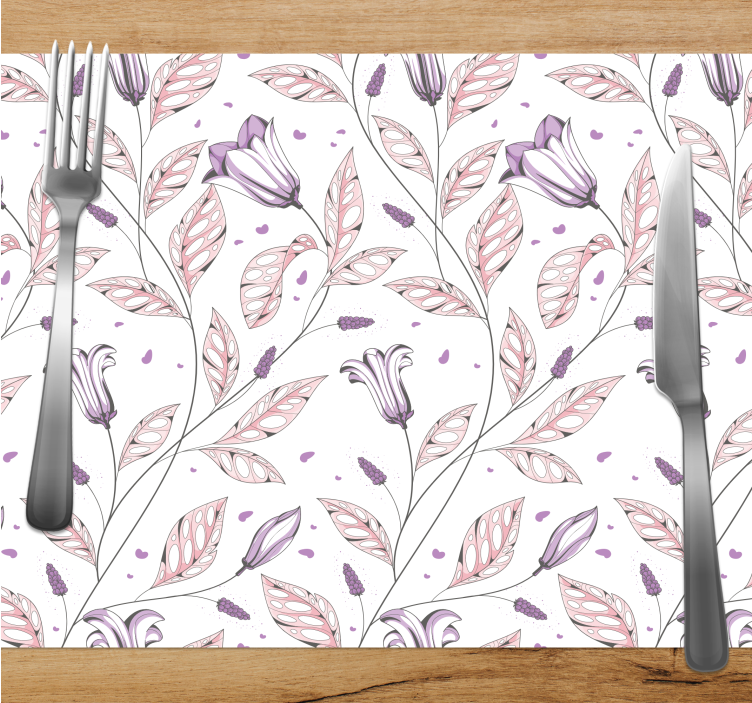 Originele placemat met bloemmotief kunst - TenStickers