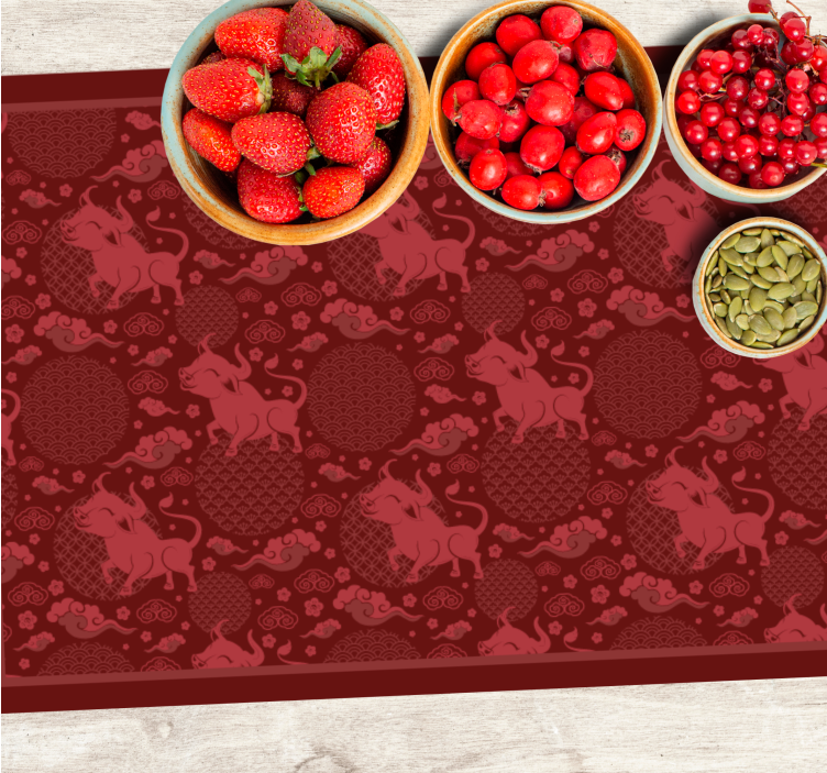 Originele placemat met charmant stierenpatroon - TenStickers