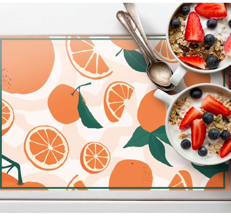 Originele placemat met citrusplakjes motief - TenStickers