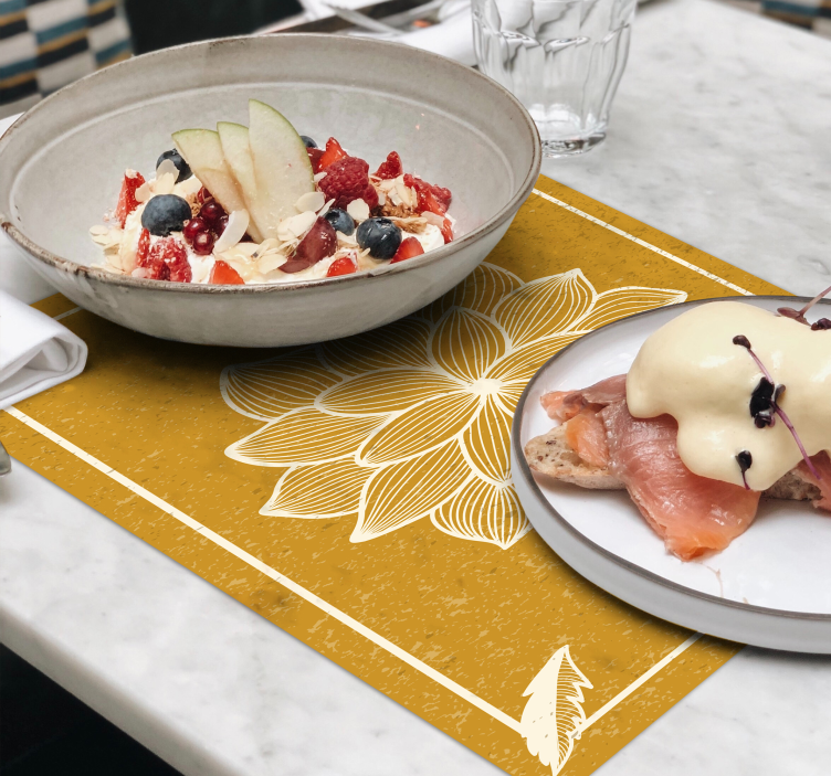 Originele placemat met elegant botanisch motief - TenStickers