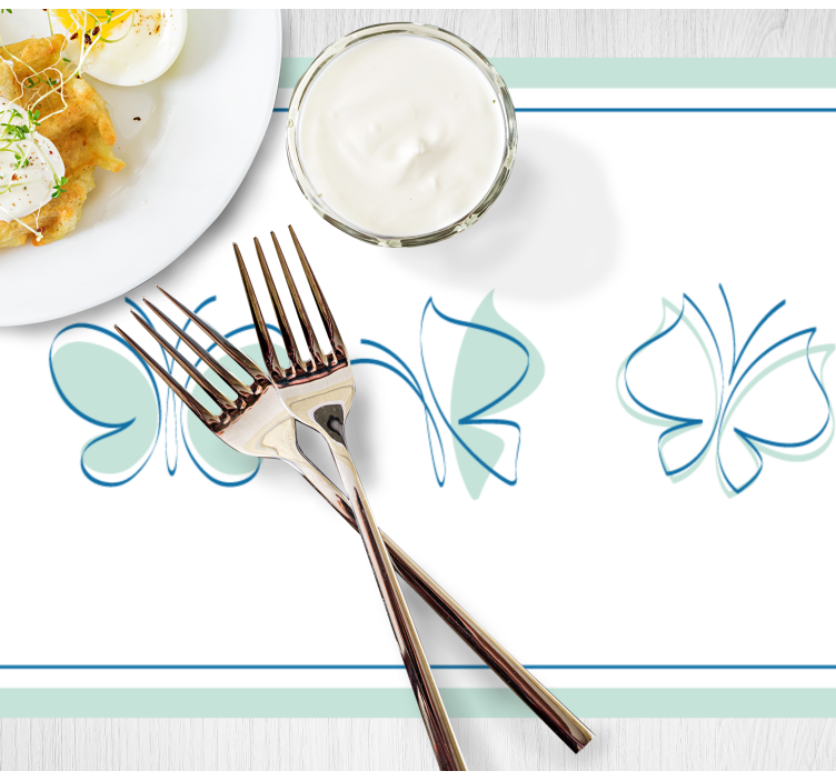 Originele placemat met elegante vlindermotieven - TenStickers