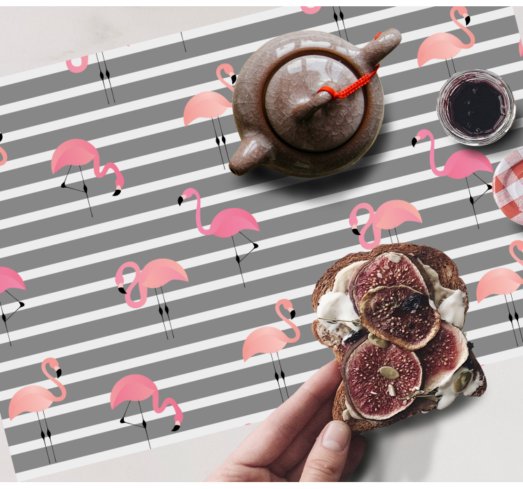 Originele placemat met flamingo patroon - TenStickers