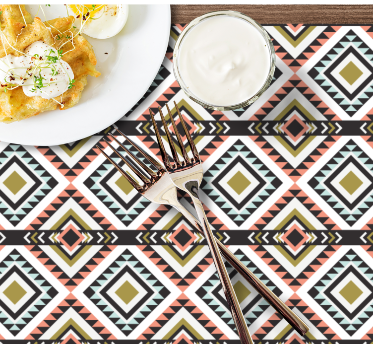Originele placemat met geometrisch patroon - TenStickers