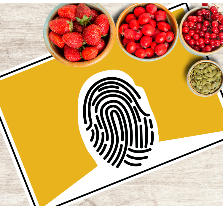 Originele placemat met gestileerde vingerafdruk grafiek - TenStickers