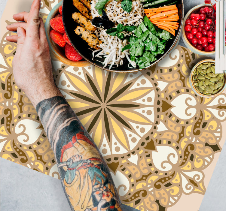 Originele placemat met ingewikkeld geometrisch patroon - TenStickers