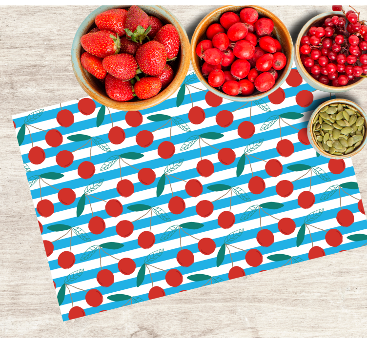 Originele placemat met kersenpatroon oppervlak - TenStickers