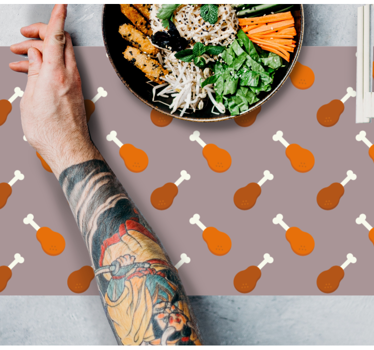Originele placemat met kippenpootpatroon - TenStickers