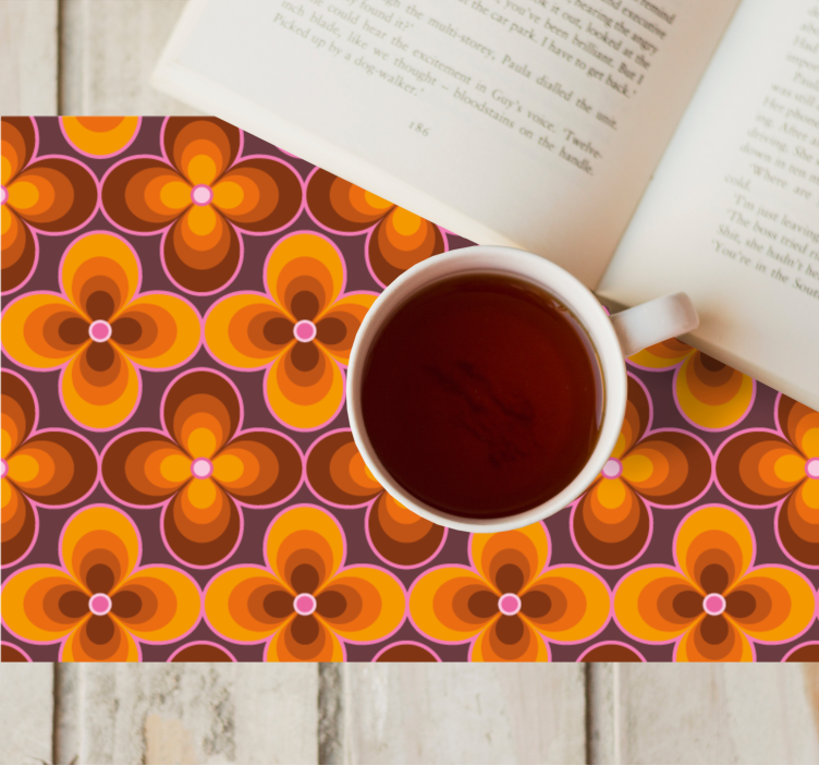 Originele placemat met levendig bloemenmotief - TenStickers