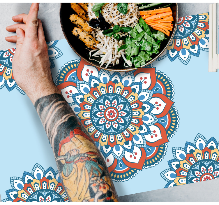Originele placemat met levendig mandala motief - TenStickers