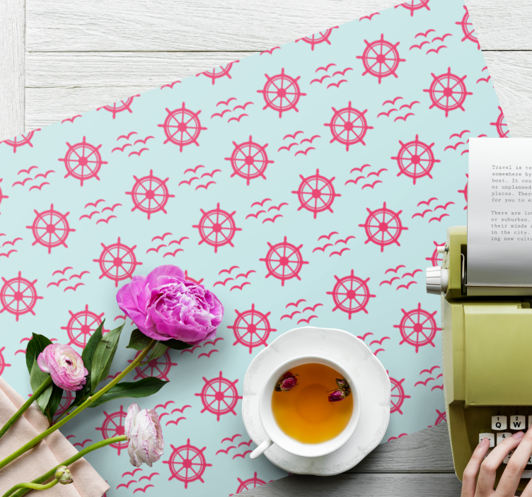 Originele placemat met nautisch stuurwiel - TenStickers