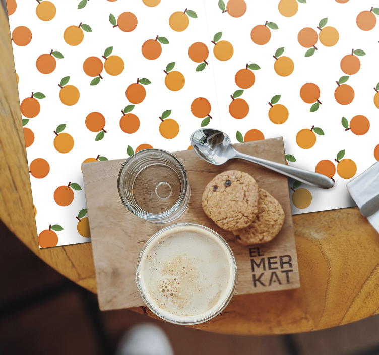 Originele placemat met oranje fruitpatroon - TenStickers