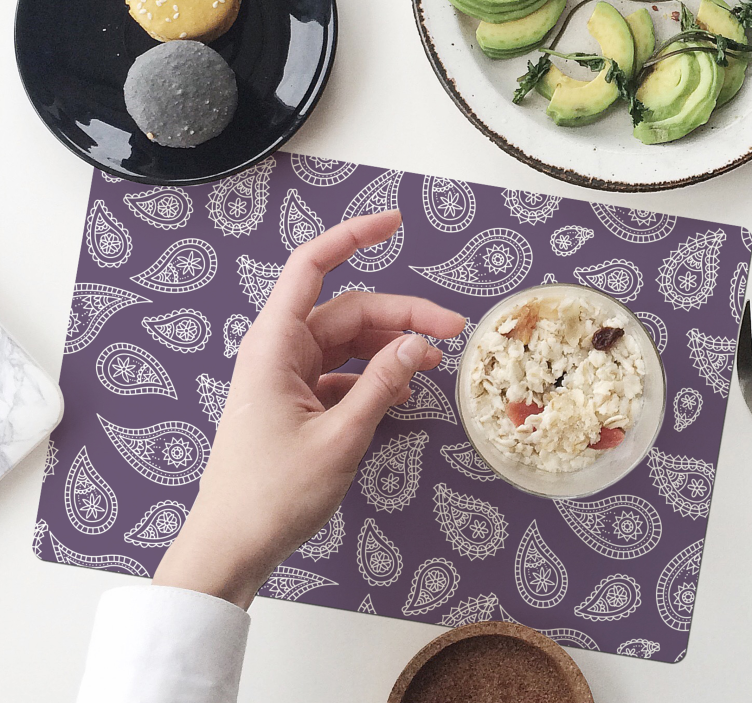 Originele placemat met paisley patroon - TenStickers
