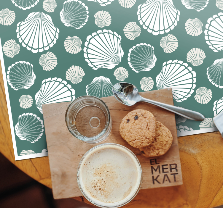 Originele placemat met schelpenmotieven - TenStickers