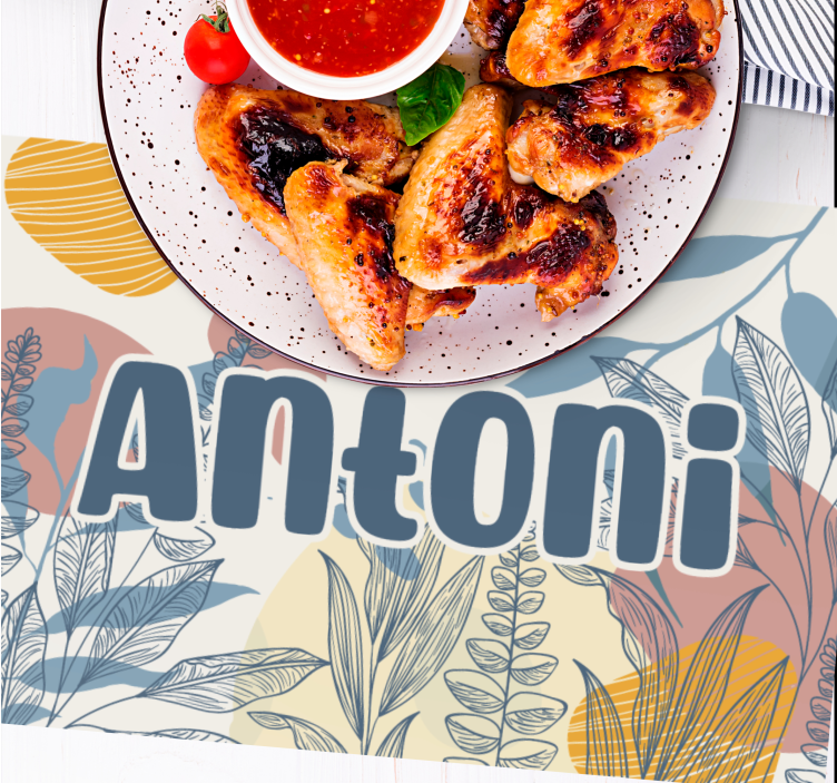 Originele placemat met stijlvolle naamdesign - TenStickers